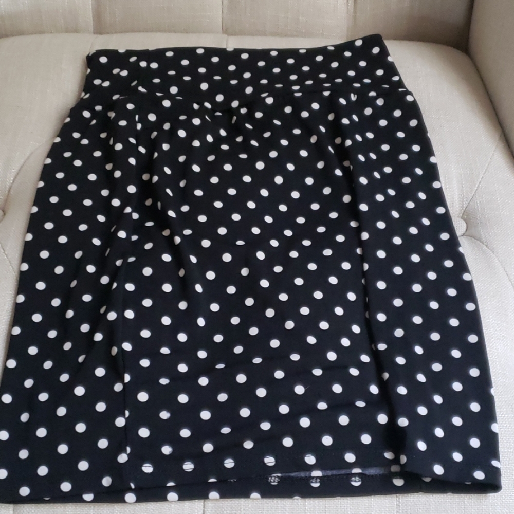 Small polka dot mini skirt